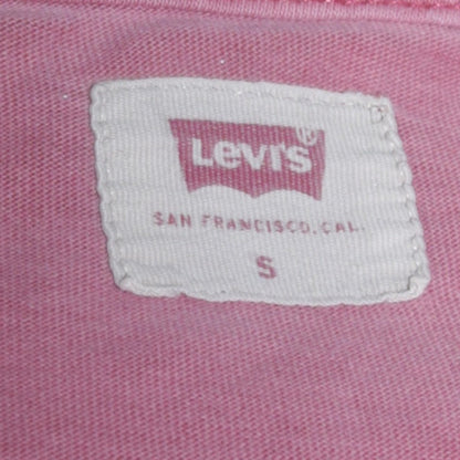 Levi's Men's Pink Cotton Crew Neck Short Sleeve T-Shirt Size S