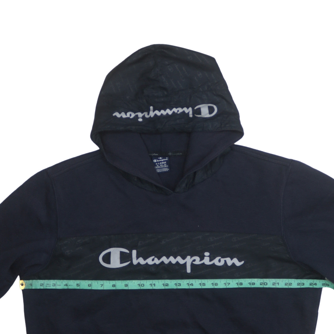 Champion Mens Blue XL Pullover Hoodie Logo Sportswear