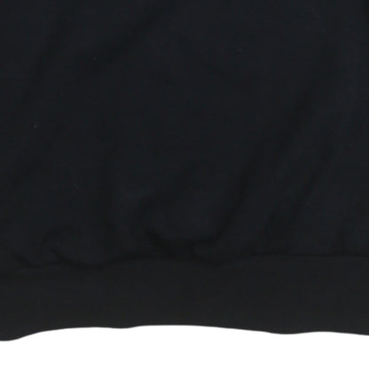 Adidas Women Black Size 12 Pullover Sweatshirt with Logo Detail