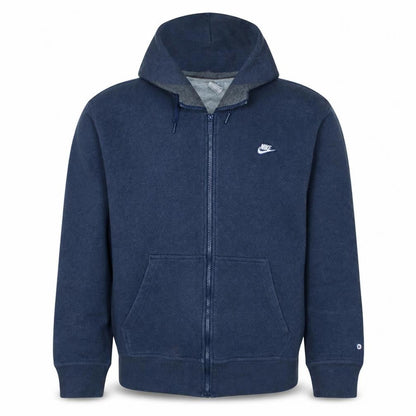 Nike Men's Navy Blue Full Zip Hoodie XL Cotton Blend Sportswear