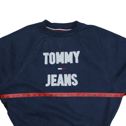 Tommy Jeans Women's Navy Blue Cotton Crew Neck Sweatshirt Size S