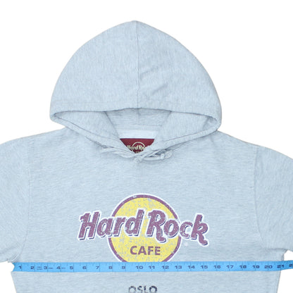Hard Rock Cafe Oslo Mens Grey Pullover Hoodie Medium