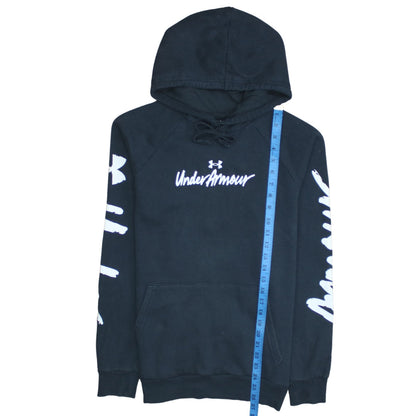 Under Armour Mens Black Small Pullover Hoodie Fleece Graphic Sportswear