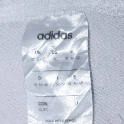 Adidas Women White Logo Print Pullover Hoodie XL
