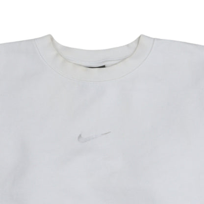 Nike Womens XS Colourblock Crew Neck Pullover Sweatshirt White Green Blue