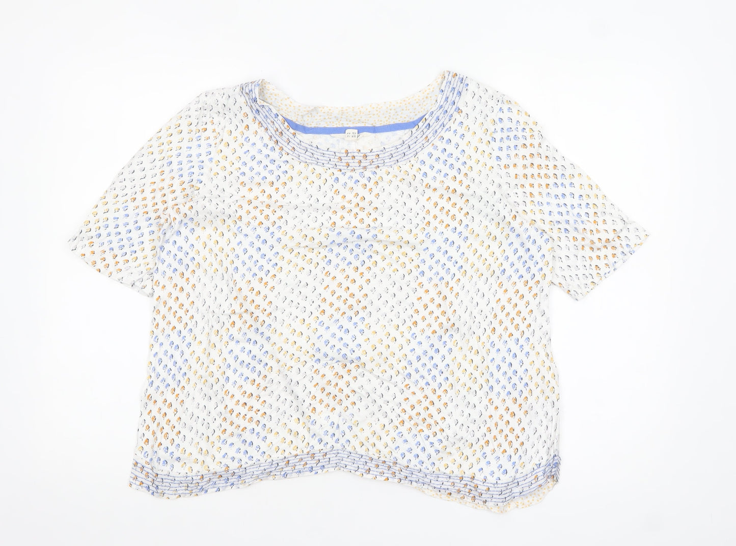 White Stuff Women’s Multicoloured Cotton Tunic Blouse UK 16