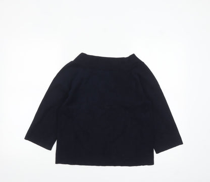 Monsoon Women's Blue V-Neck Knit Jumper Size 16