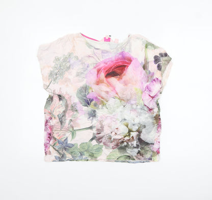 Ted Baker Women’s Multicoloured Floral Viscose Tunic Blouse Size 12