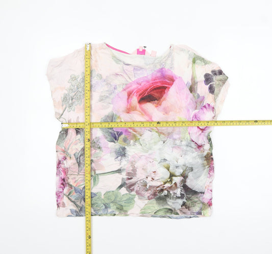 Ted Baker Women’s Multicoloured Floral Viscose Tunic Blouse Size 12