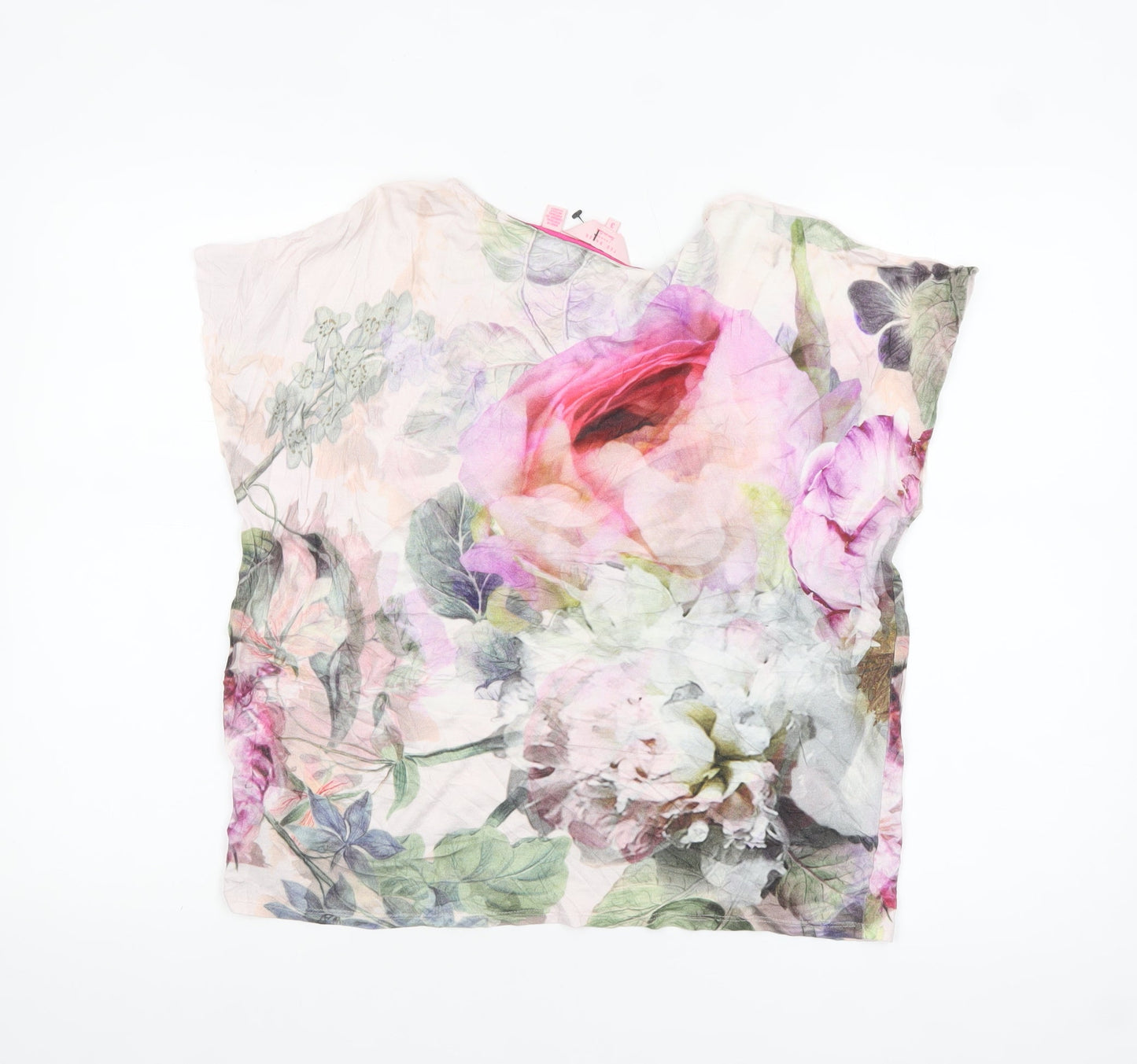 Ted Baker Women’s Multicoloured Floral Viscose Tunic Blouse Size 12