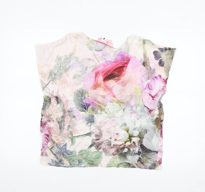 Ted Baker Women’s Multicoloured Floral Viscose Tunic Blouse Size 12