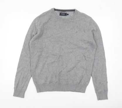 Maine New England Men's Grey Cotton Crew Neck Jumper Medium