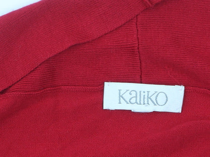 Kaliko Women’s Red Long Sleeve Shrug Cardigan Size 18