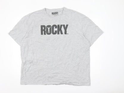 Rocky Balboa Grey Men's XX-Large Graphic Crew Neck T-Shirt