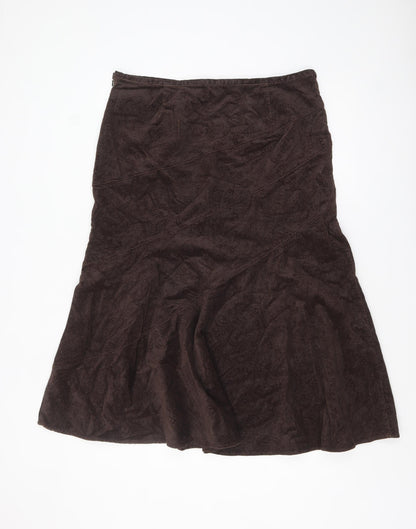 Maine New England Women Brown Size 16 A-Line Corduroy Midi Skirt