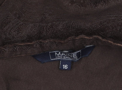 Maine New England Women Brown Size 16 A-Line Corduroy Midi Skirt
