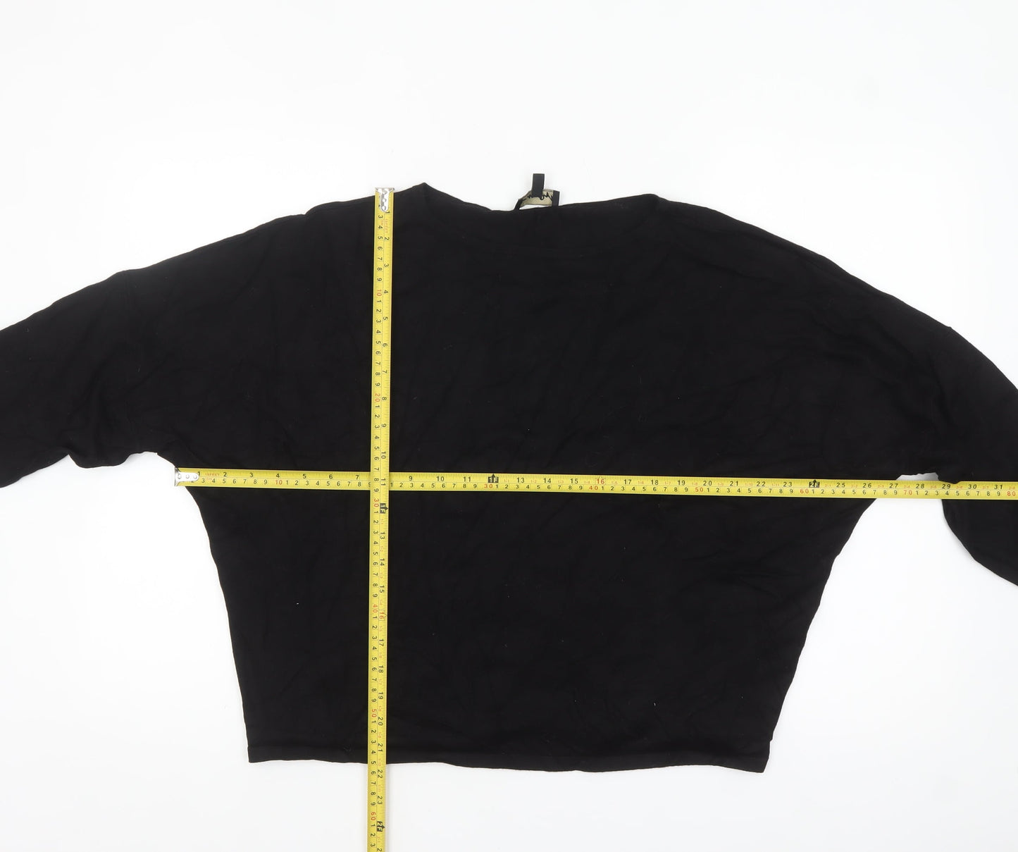 Phase Eight Women’s Black Cotton Boat Neck Relaxed Fit Jumper Size L