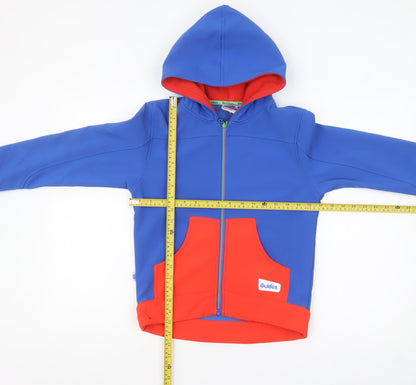 Girlguiding Blue and Red Full Zip Hoodie Boys Size 28 Polyester Blend