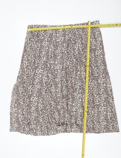 Cotswold Collections Women’s Brown Animal Print A-Line Skirt 3XL
