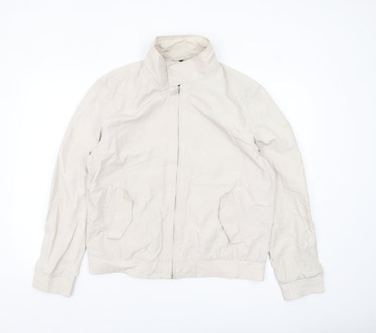 Jasper Conran Men's Beige Polyester Lightweight Zip Jacket M