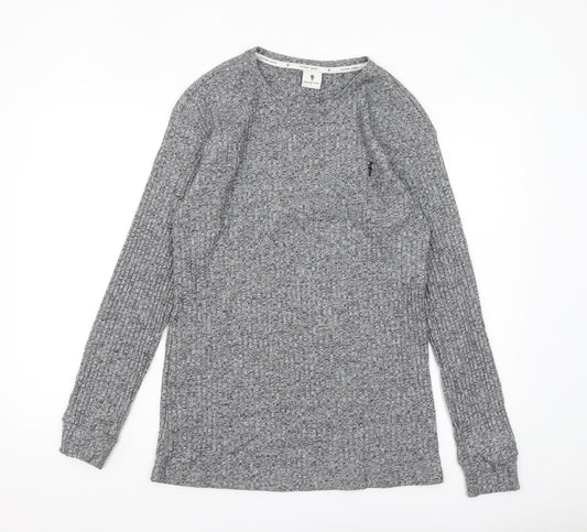Father Sons Men’s Grey Slim Fit Long Sleeve Knit Top L