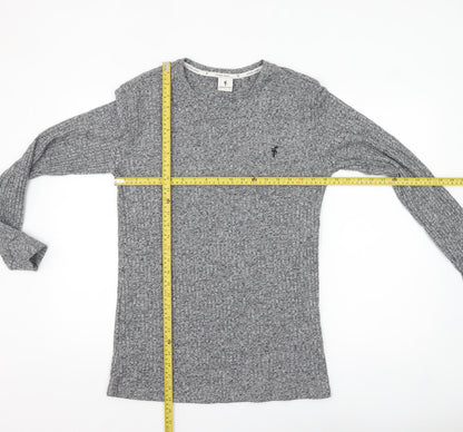 Father Sons Men’s Grey Slim Fit Long Sleeve Knit Top L