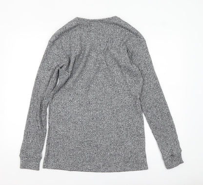 Father Sons Men’s Grey Slim Fit Long Sleeve Knit Top L
