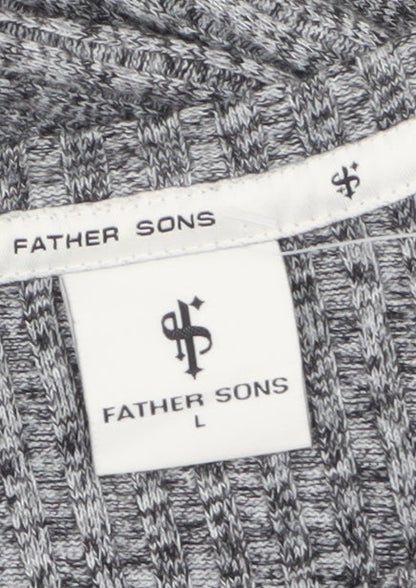 Father Sons Men’s Grey Slim Fit Long Sleeve Knit Top L
