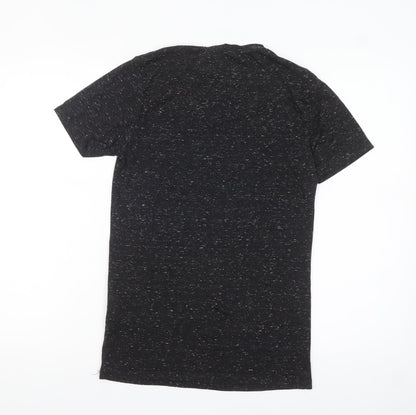 Star Wars Men's Black Graphic T-Shirt Small Movie Logo Short Sleeve