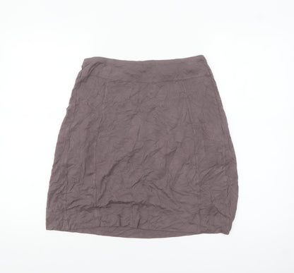 Soft Grey Women's Knee Length Pencil Skirt Size 10 Viscose Blend