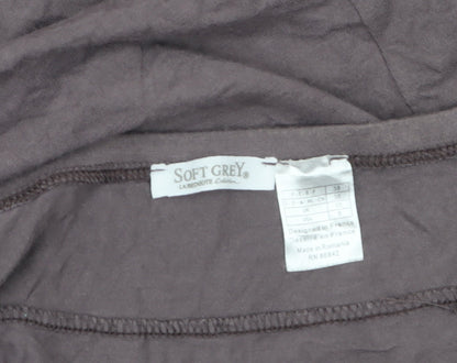 Soft Grey Women's Knee Length Pencil Skirt Size 10 Viscose Blend