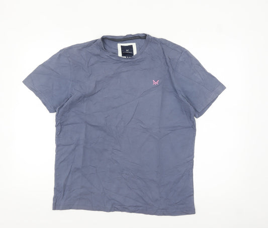Crew Clothing Company Men's Blue Cotton Crew Neck T-Shirt M
