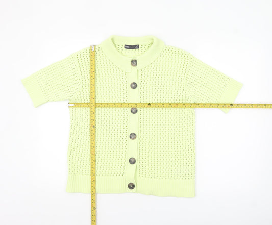 Marks and Spencer Women’s Green Collared Knit Short Sleeve Cardigan Size 10