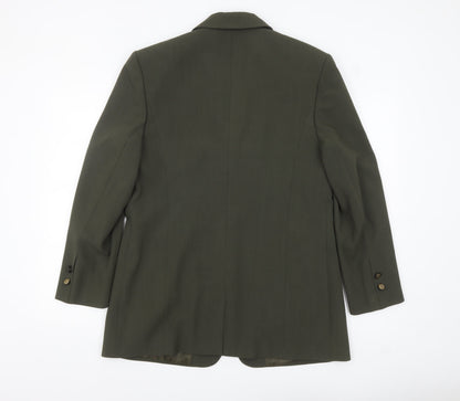 Marcona Women’s Green Wool Blend Single Breasted Blazer Size 12