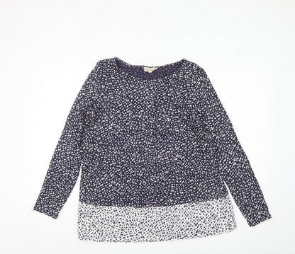 Phase Eight Women’s Blue Animal Print Long Sleeve Tunic Blouse Size 12