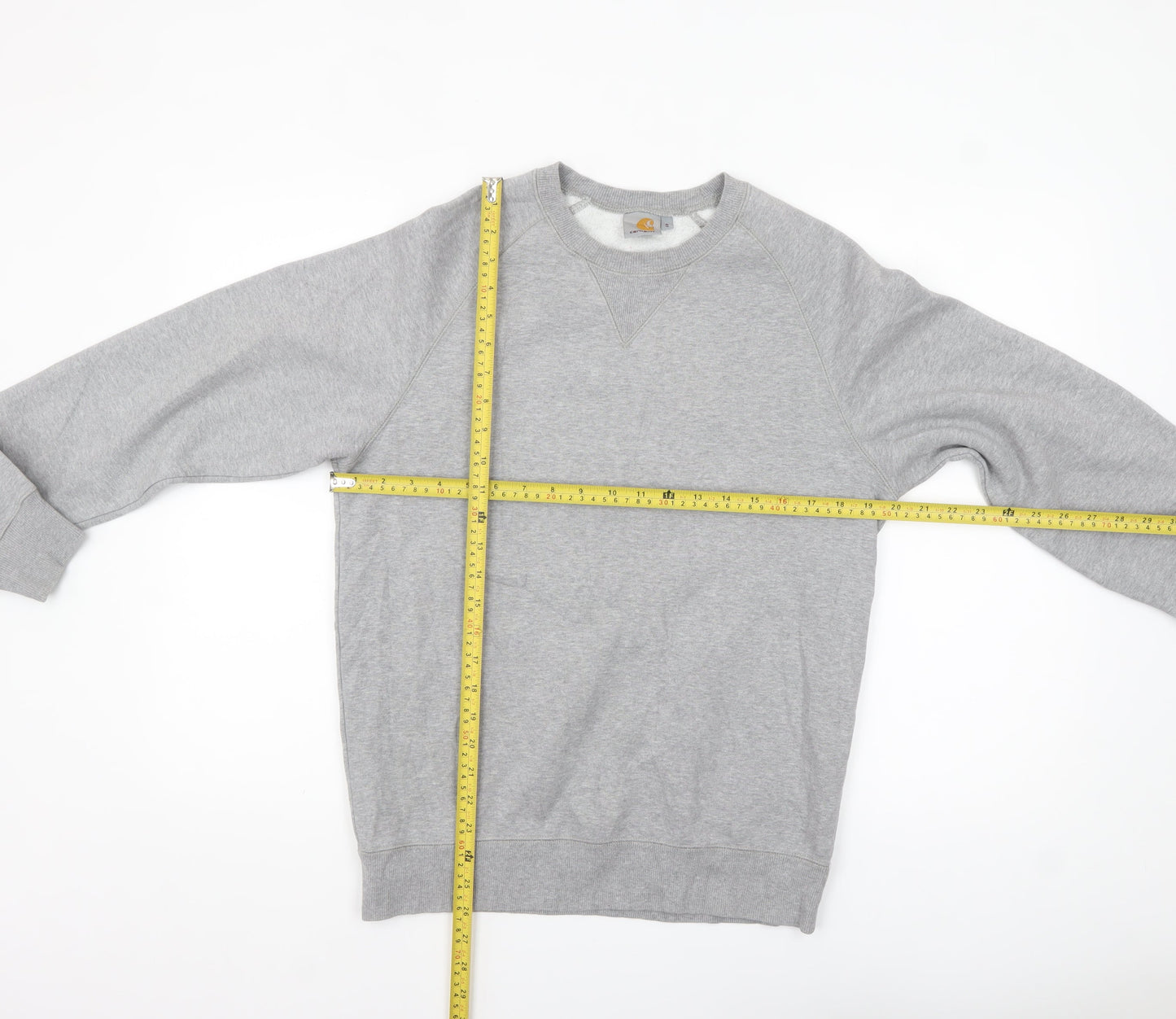 Carhartt Men’s Grey Crew Neck Pullover Sweatshirt Size S