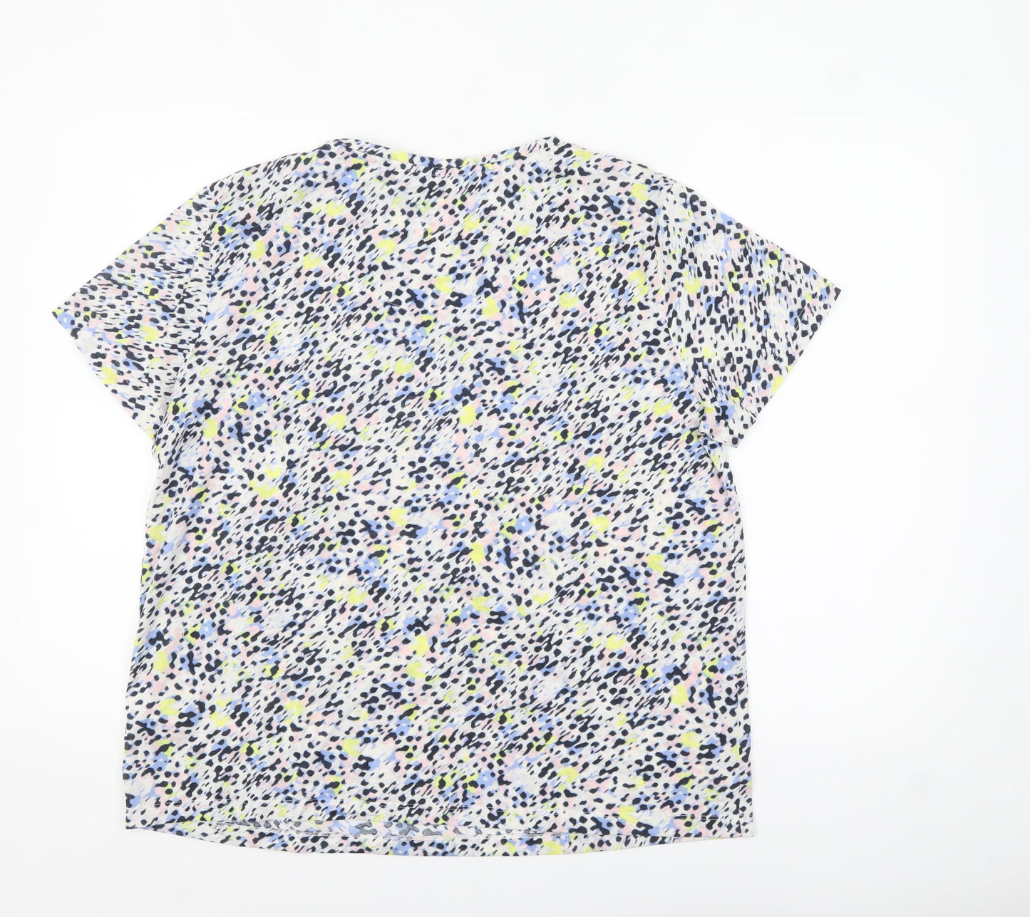 Marks and Spencer Women’s Multicoloured Animal Print V-Neck T-Shirt Size 14