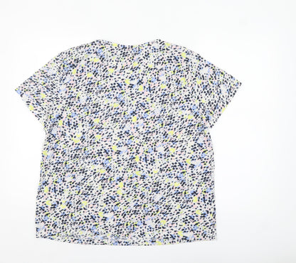 Marks and Spencer Women’s Multicoloured Animal Print V-Neck T-Shirt Size 14
