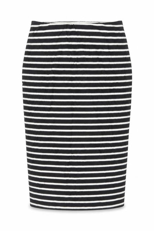 Marks and Spencer Women Black Striped Pencil Skirt Size 10