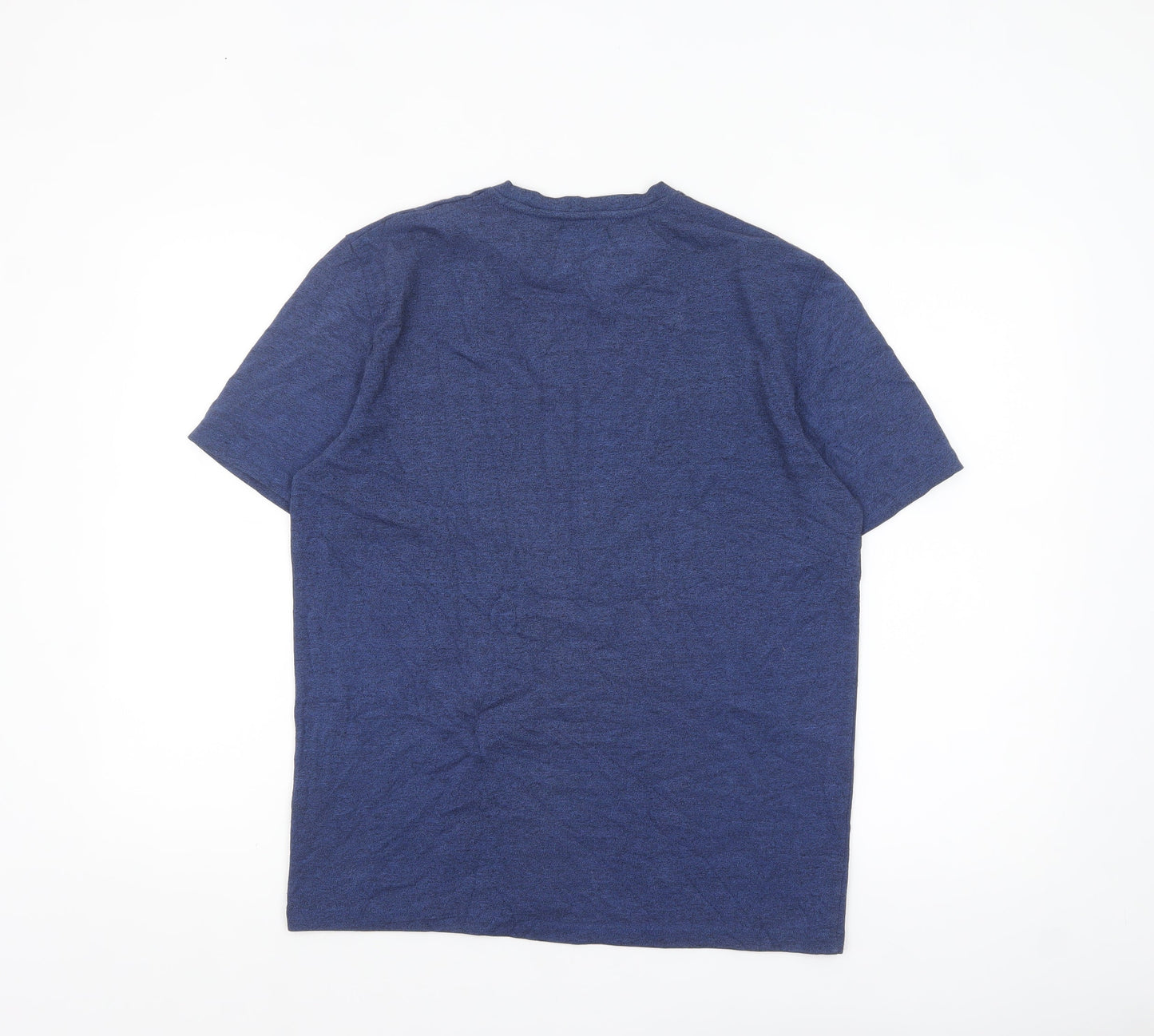 Reiss Men's Blue Cotton Blend Crew Neck T-Shirt Size M