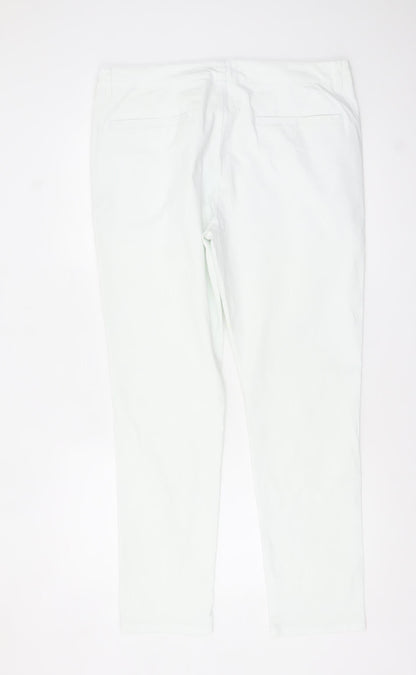 ASOS Men’s White Chino Trousers Size L 36x30 Slim Fit Cotton Stretch