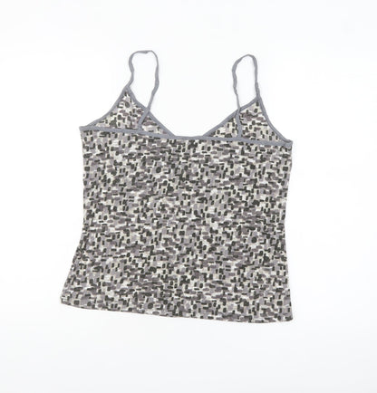 Marks and Spencer Per Una Women Grey Geometric Camisole Top Size 14