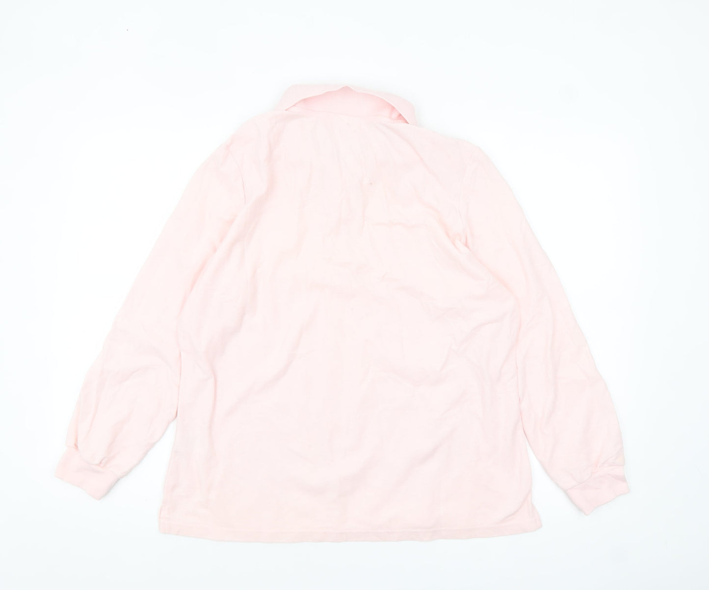 Damart Women's Pink Collared Long Sleeve Polo Shirt UK L 18/20