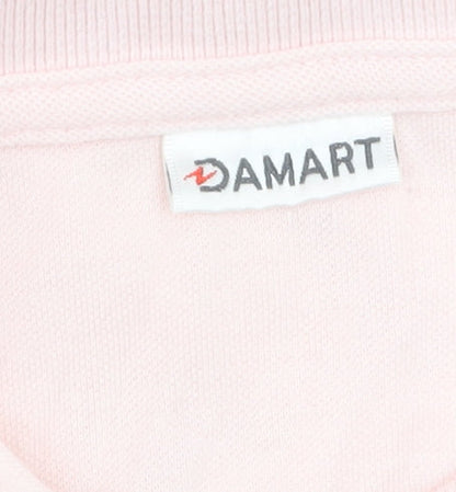 Damart Women's Pink Collared Long Sleeve Polo Shirt UK L 18/20
