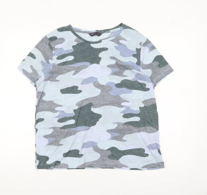 Marks and Spencer Women’s Multicoloured Camouflage T-Shirt Size 14