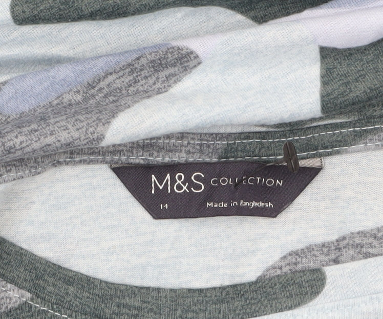 Marks and Spencer Women’s Multicoloured Camouflage T-Shirt Size 14