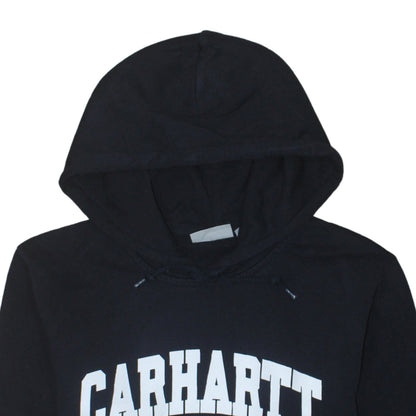 Carhartt Men's Black Small Pullover Hoodie Cotton Logo Sweatshirt