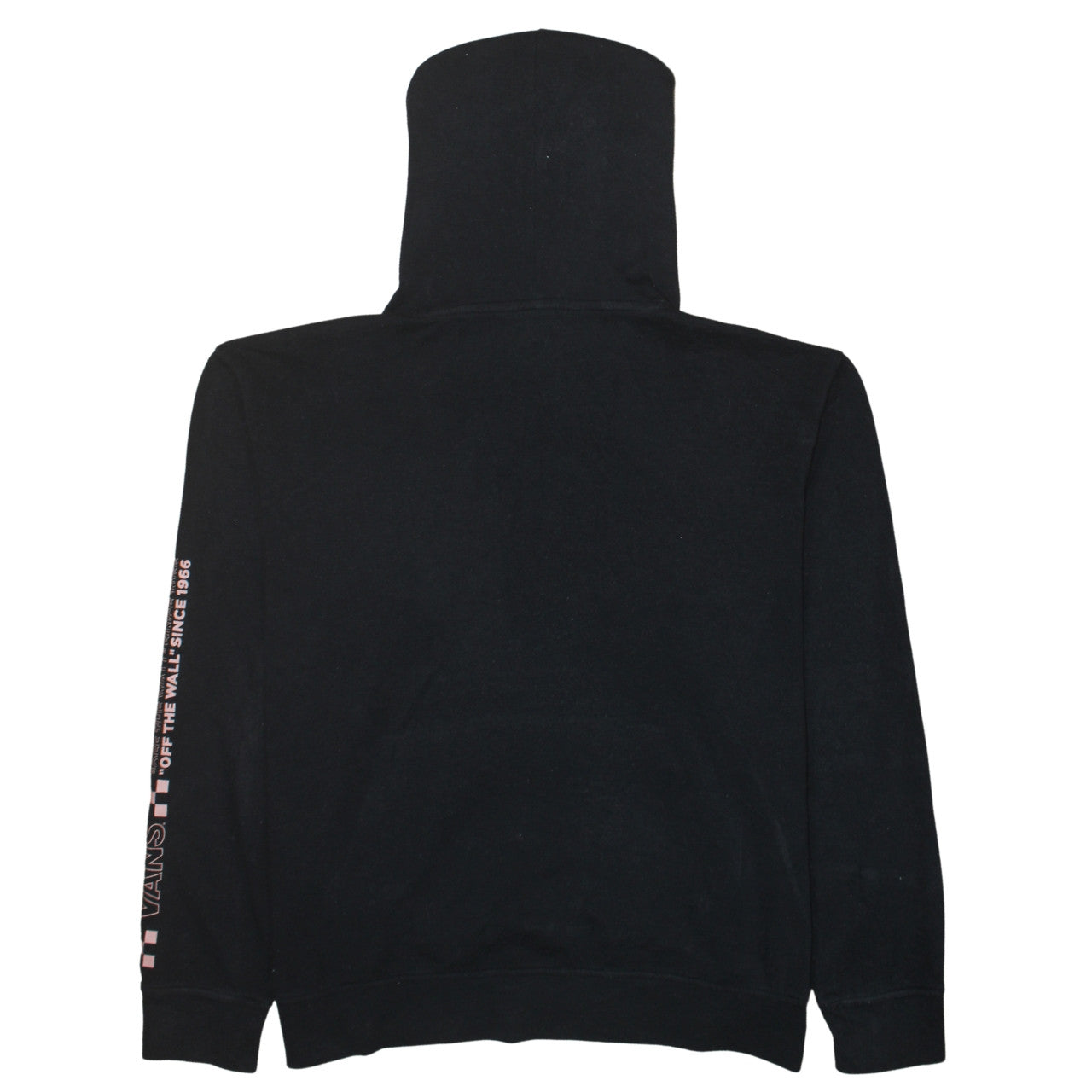 Vans Womens Black Pullover Hoodie L Cotton Blend Logo Print