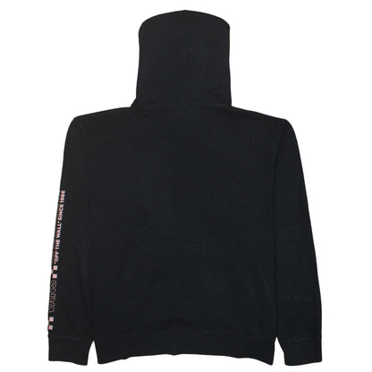 Vans Womens Black Pullover Hoodie L Cotton Blend Logo Print