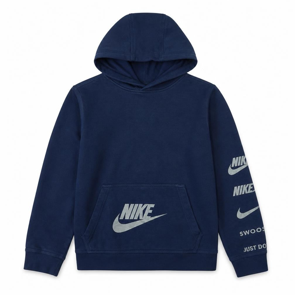 Nike Boys Blue Pullover Hoodie XL Regular Fit Fleece Sweatshirt